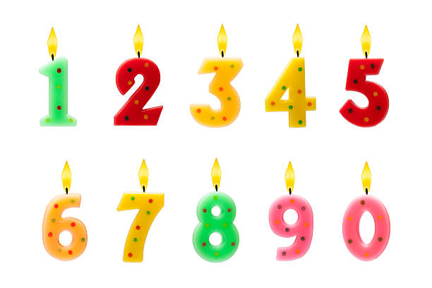 Birthday candles Birthday candles isolated on white birthday candle stock pictures, royalty-free photos & images