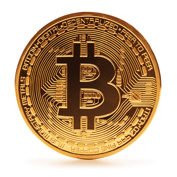 Bitcoin on White stock photo