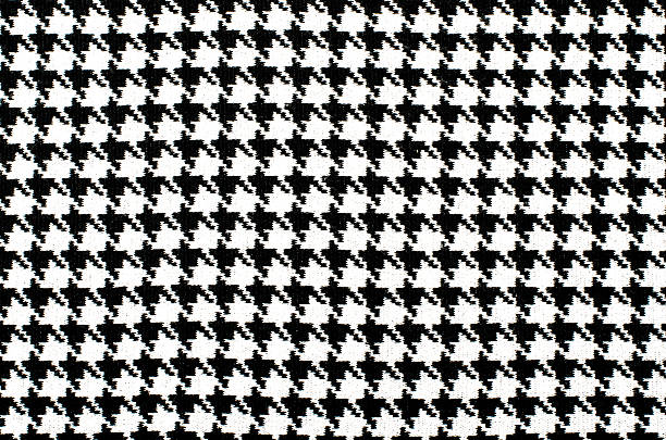 Black and white houndstooth pattern. stock photo