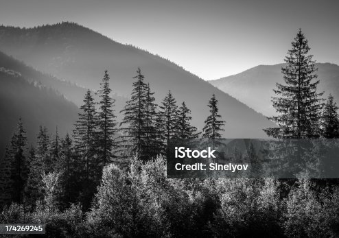 istock black and white picture of mountains 174269245