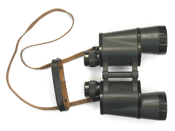 Black binoculars stock photo