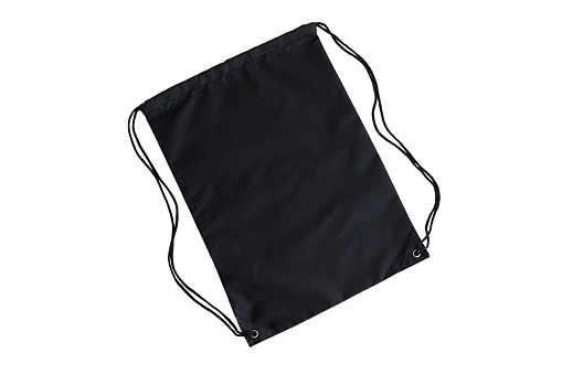 Download Black Drawstring Pack Template Mockup Of Bag For Sport ...