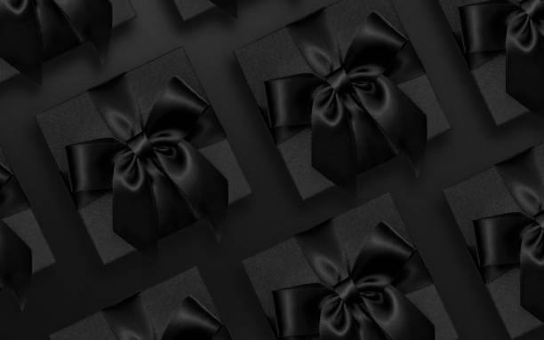 black friday presenteert platte lay - black friday stockfoto's en -beelden