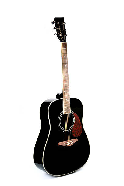 black guitar stock photo