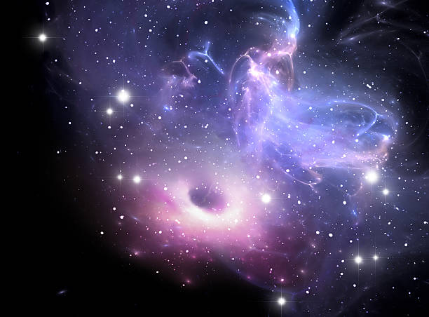 чёрная дыра в nebula - black hole стоковые фото и изображения
