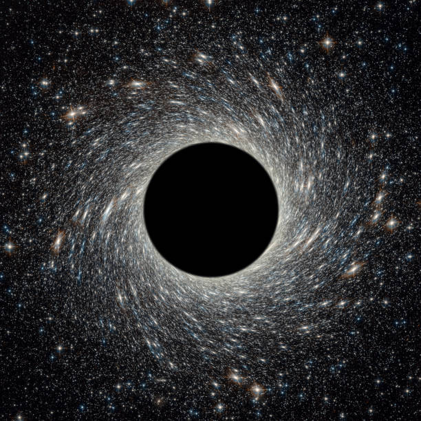 черная дыра во вселенной. червоточина и звезды в космическом пространстве. галактика центр с большой черной дырой в глубоком космосе. косми - black hole стоковые фото и изображения