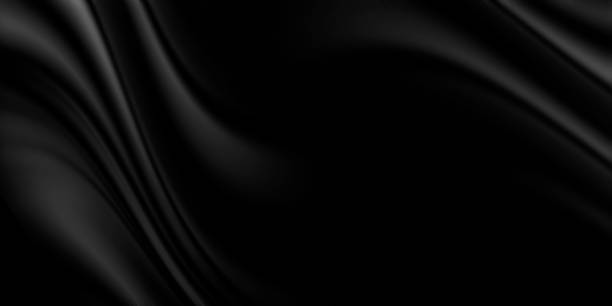 zwarte luxe stof achtergrond met kopieerruimte - black fabric stockfoto's en -beelden