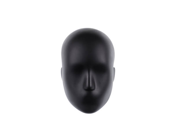 black mannequin head isolated on white background black mannequin head isolated on white background mannequin stock pictures, royalty-free photos & images