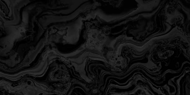 Black Marble Abstract Ink Texture Liquid Luxury Onyx Background Smoke Gradient Pattern Dark Gray Grey Dirt Full Frame Suminagashi Spooky Horror Halloween Dirty Shape Night Watercolor Art stock photo