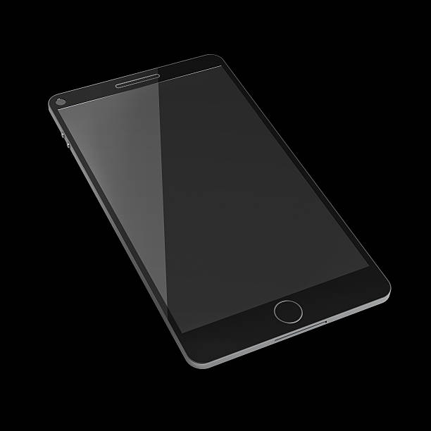 Black modern smartphones. High resolution 3d render stock photo