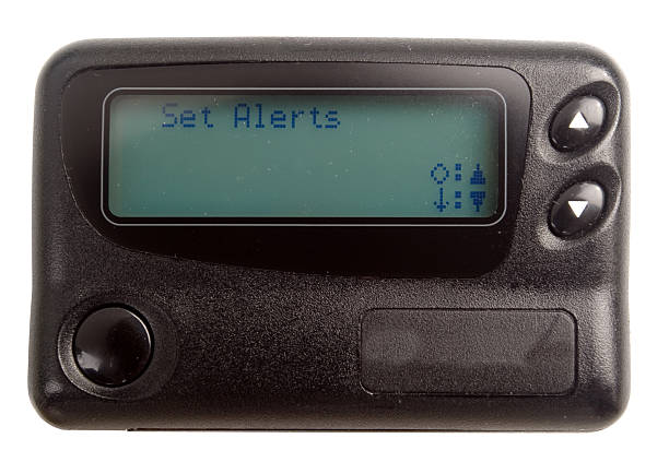 Black Pager isolated on white stock photo