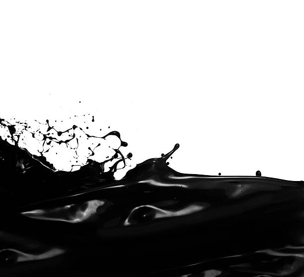 schwarze farbe splash - schwarz farbe stock-fotos und bilder