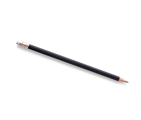 Black pencil isolated on a white background