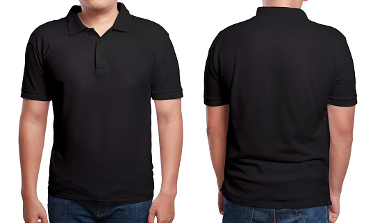 Black Polo Shirt Design Template Stock Photo - Download Image Now ...