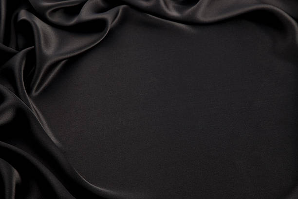 black silk - black fabric stockfoto's en -beelden