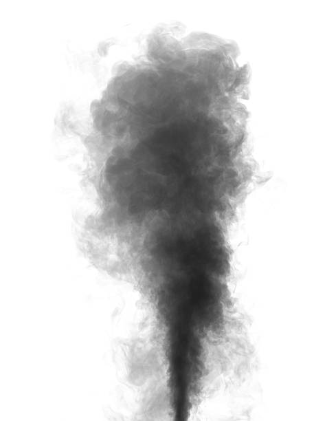 Black smoke Black smoke vapor trail stock pictures, royalty-free photos & images