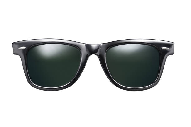 zwarte zonnebril geïsoleerd - sunglasses stockfoto's en -beelden