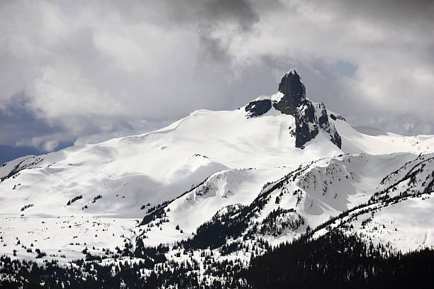 Black Tusk Peak, Garibaldi Provincial Park  from Whistler Mountain stock photo