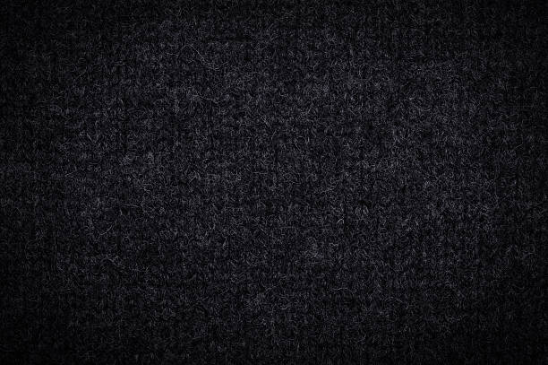 Black wool texture stock photo