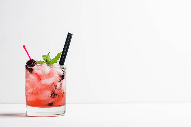 Blackberry cocktail stock photo