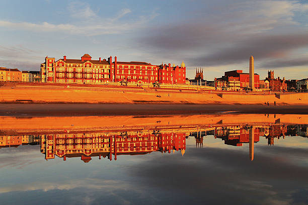 Blackpool Grand Metropole Hotel Reflection stock photo