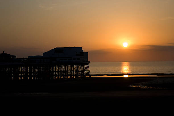 Blackpool Sunset Blackpool Sunset North Pier north pier stock pictures, royalty-free photos & images