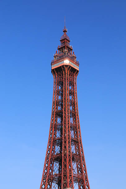 Blackpool Tower Blackpool Tower against a clear blue sky. XL image size. blackpool tower stock pictures, royalty-free photos & images
