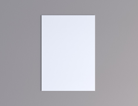 Template white a4 on grey background