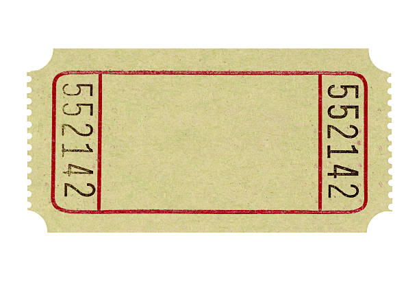 Blank and unused admission ticket to a fair  stock photo