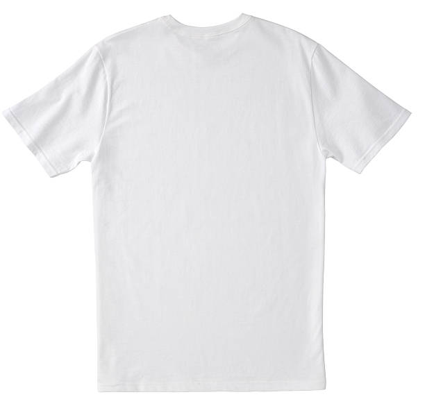 Blank back of a white t-shirt with a clipping path