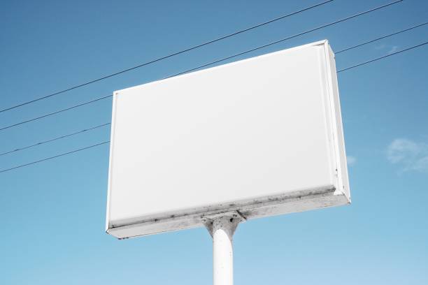 Blank billboard for advertisement stock photo