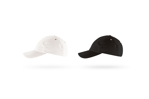 Download Blank Black And White Baseball Cap Mockup Set Profile Side ...