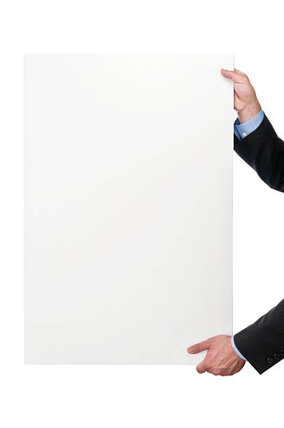 Blank board Businessman holding blank white board.More business images: foamcore stock pictures, royalty-free photos & images