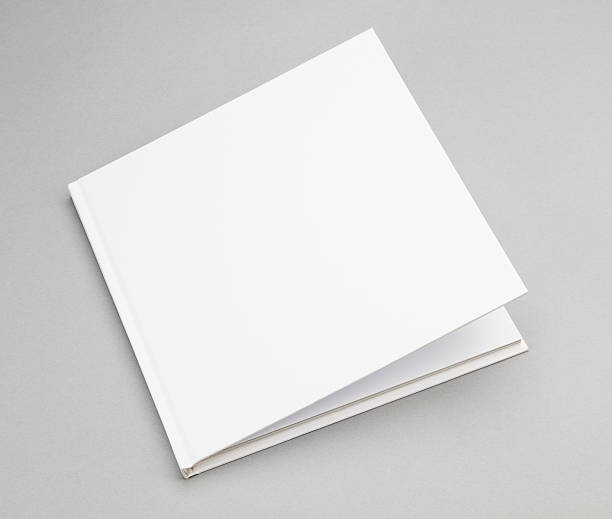 Blank book white cover 8,5 x 8,5 in stock photo