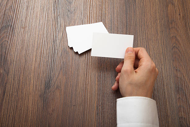 Blank business card stock photo