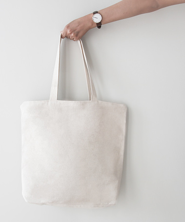 Download Blank Canvas Tote Bag Design Mockup With Hand Handmade ...