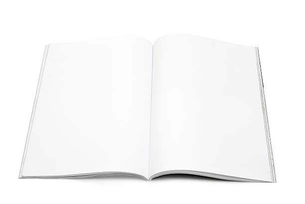 blank / empty magazine page - magazine mockup stockfoto's en -beelden