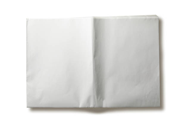 Blank newspaper Blank newspaper on white background. spreading stock pictures, royalty-free photos & images