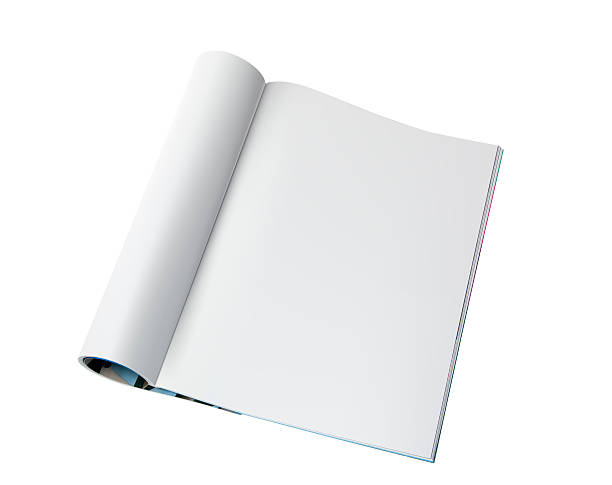 blank page of magazine - magazine stockfoto's en -beelden