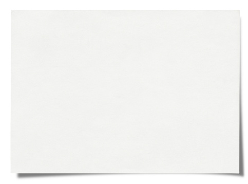 Blank Paper Isolated On White Stock Photo - Download Image Now - iStock