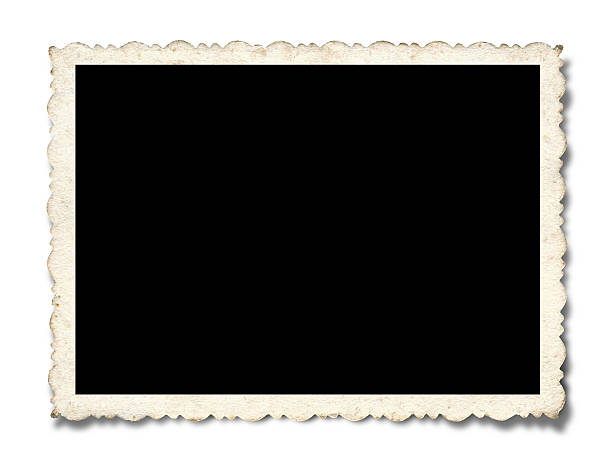 blank picture frame textured(clipping path!) isolated on white background - het verleden stockfoto's en -beelden