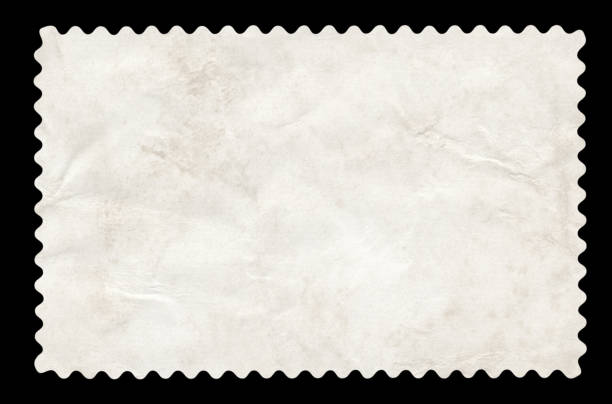 Blank post aged stamp isolated stock photo