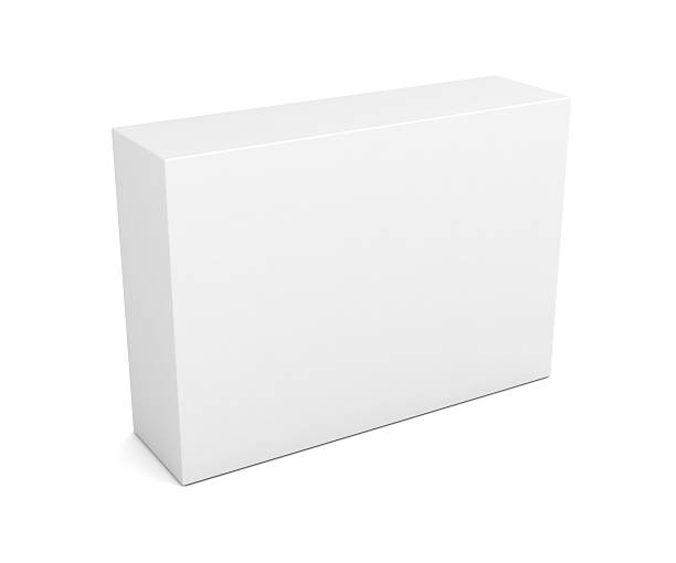 Blank retail white box stock photo