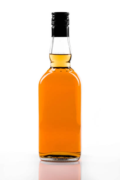 blank strong alcohol bottle isolated on white background blank strong alcohol bottle isolated on white background rum stock pictures, royalty-free photos & images