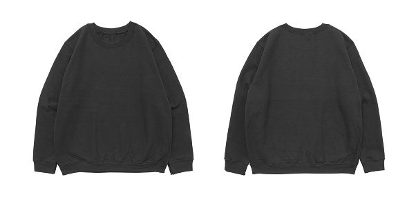 Download Blank Sweatshirt Color Black Template Stock Photo ...