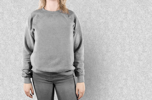 Download Blank Sweatshirt Mock Up Isolated Female Wear Plain Hoodie ...