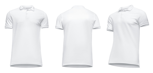 Download Blank Template Men White Polo Shirt Short Sleeve Front ...