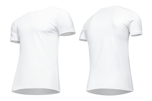 Download Blank Template Men White T Shirt Short Sleeve Front And ...