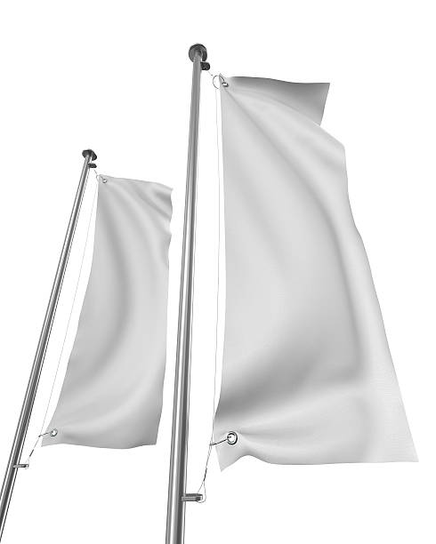 blank vertical realistic flag stock photo