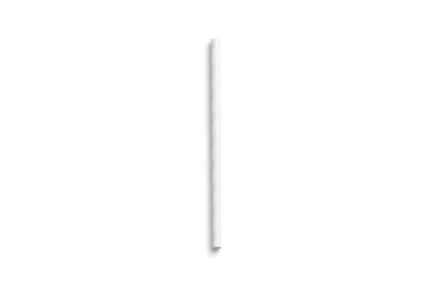 Blank white paper straw mockup isolated, side view, Blank white paper straw mockup isolated, side view, 3d rendering. Clear drink pipe mock up lies. Empty eco party tube for cocktails. Disposable recycling tubule for milk shake. straw stock pictures, royalty-free photos & images